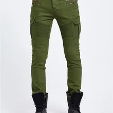 Высокое качество новое поступление CosMaMa Брендовые мужские однотонные дизайнерские корейские модные узкие панк байкерские повседневные джинсы