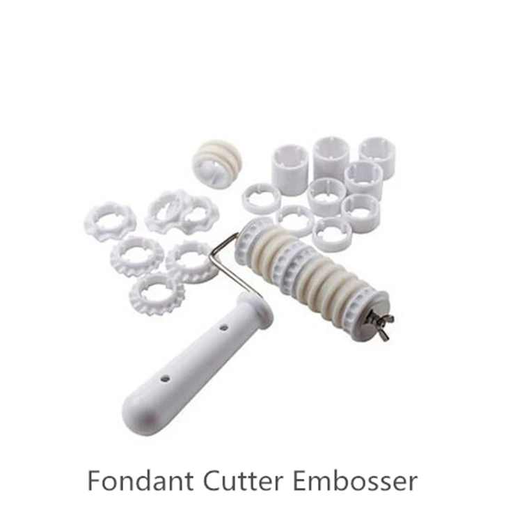 Baking Tools Fondant Ribbon Cutter Embosser Cake Decorating Tool Set