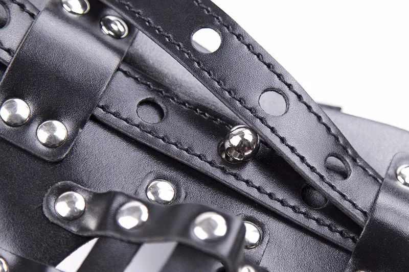 leather Pants Penis Ring Male Chastity Device Belt Penis Sleeve Cock Cage Sex Toys For Men Sexy Panty With Cockring Cock Rings 6