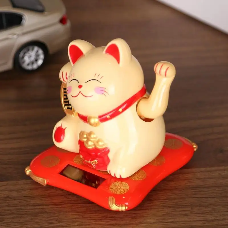 Японский счастливый кот богатство развевающаяся рука кошка золото Maneki Neko милый дом FengShui Декор Добро пожаловать кошка ремесло искусство магазин украшения отеля