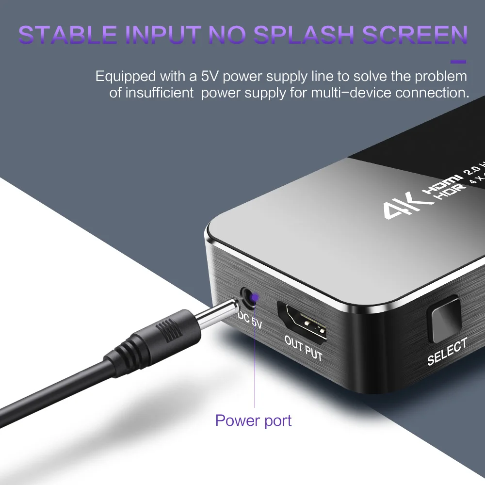 HDMI переключатель 4K 60HZ HDR HDMI 2,0 разветвитель 4 порта HDMI коммутатор Dolby Sound 3,5 мм jack ARC IR управление для PS3 PS4 HDTV проектор