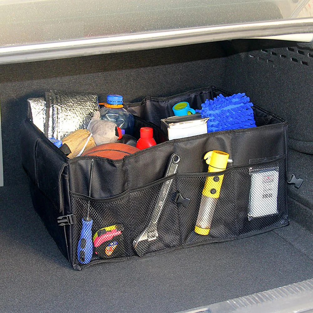 YOSOLO Car Trunk Organizers Foldable Car-styling Storage Bag Stowing Tidying Car Back Seat Organizer Luggage Holder Accessories