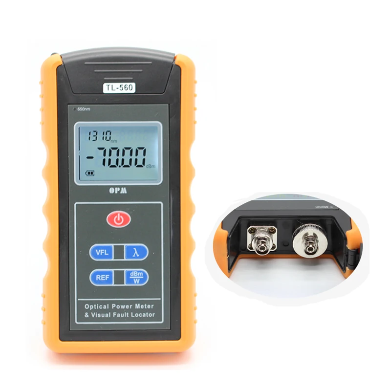 

TL-560 Optical Power Meter -70~+10dBm With SC FC Connector 10km Optical Power Meter Laser Light Source machine