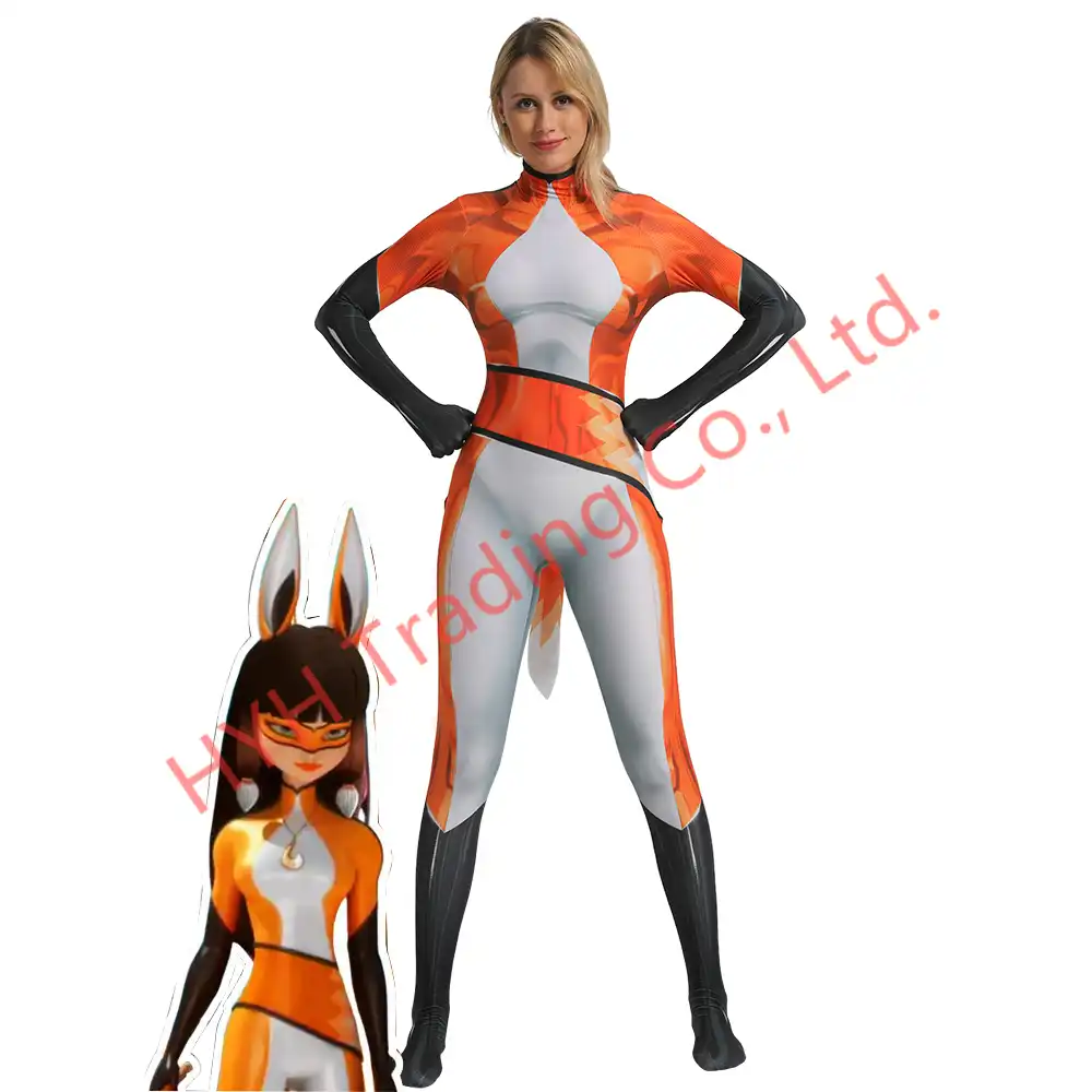 3d Print Alya Volpina Tales Of Ladybug Cat Noir Cosplay Costume Spandex Women Superhero Halloween Party Bodysuit