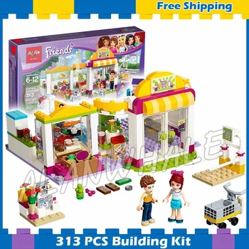 

318pcs Friends Heartlake City Supermarket Shopping Mall 37012 Model Building Blocks Mia Daniel Gifts sets Compatible With Lago