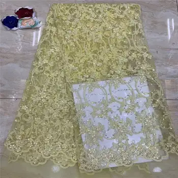 

2019 Fashion Embroidery African Tulle Lace Fabric With Stones African French Lace Fabric For Wedding A1300