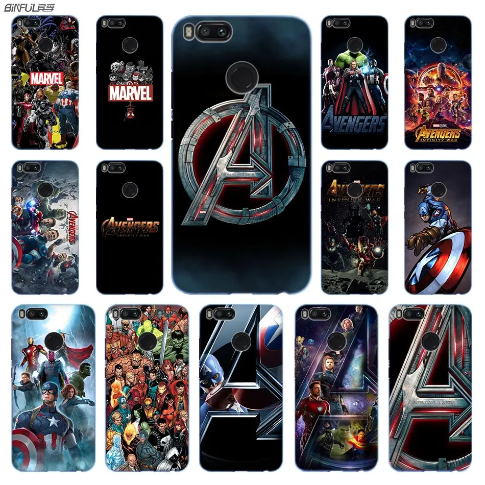 

The Marvel Avengers Anime Phone Case PC for Xiaomi Mi 9 8 8SE 5X 6x A2 Lite Pocophone f1 Mix 2s Max 2 3 64G Cover