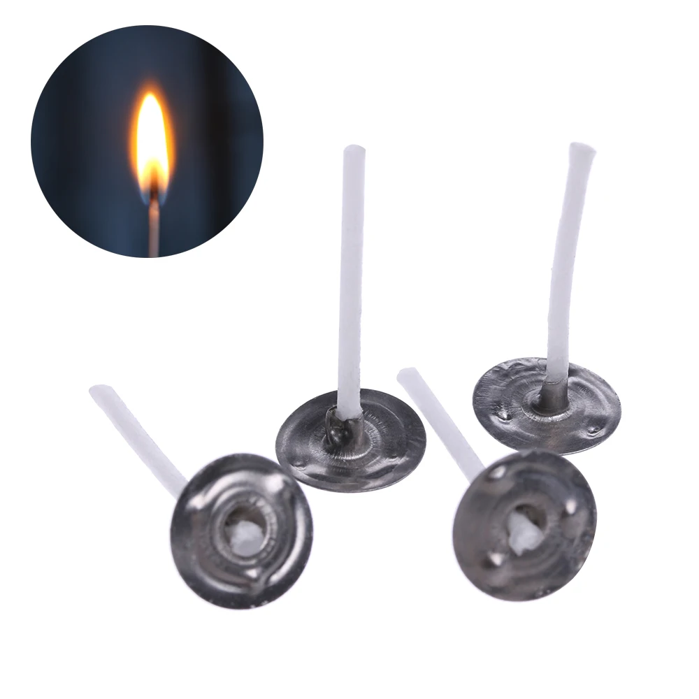 2.6cm Candle Wicks 100pcs 2.6/6/10/12/16cm Handmade DIY Candle Making Supplies Smokeless with Sustainer Cotton Core