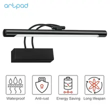 Artpad 8W American European Wall Mounted Bathroom Mirror Light AC90V-260V Rotatable LED Makeup Mirror Lamp for Toilet Lighting