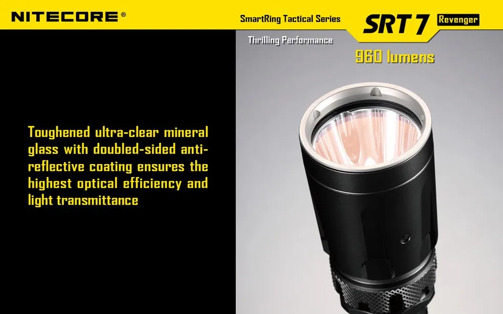 Nitecore SRT7 фонарик Cree XM-L2 960lm смарт-селектор Поиск Факел Цвет зеленый, Синий Красный W/Nitecore NL183 18650 2300 мАч nattery