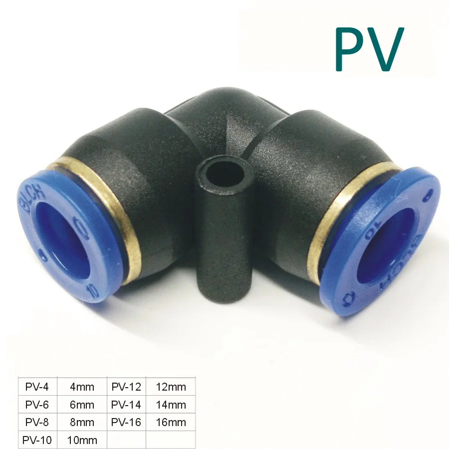 

Pneumatic 12mm to 12mm OD Tube Right Angle Elbow Quick Fittings Connector Adapters One Touch Pneumatic Piping Fitting