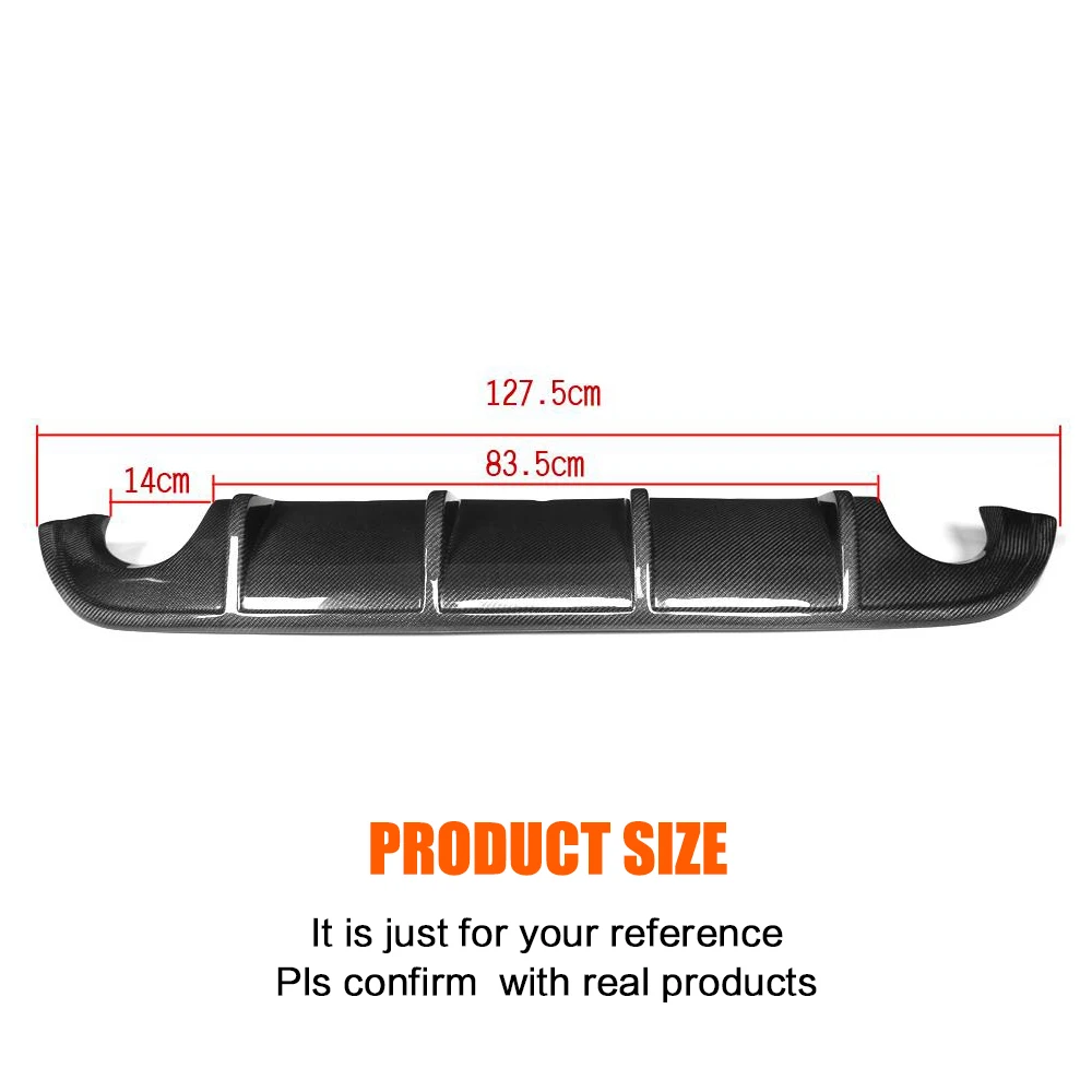 Carbon Fiber Car Rear Bumper Diffuser Lip Spoiler For Infiniti Q50 Q50S Sedan 4 Door Standard Sport 2013-Rear Diffuser