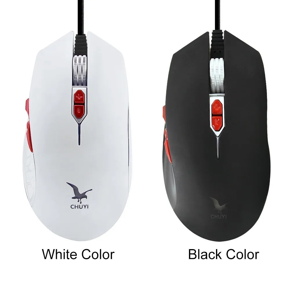CHYI Проводная RGB игровая мышь из алюминиевого сплава 4000 dpi регулируемое