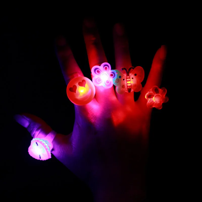Brinquedos para Crianças Brinquedos da Menina Presente de Aniversário Anéis Luminosos Piscantes Peças Desenhos Animados Luz Led Dedo Brilhante 5 2 crianças desenhos animados luz led dedo brilhante
