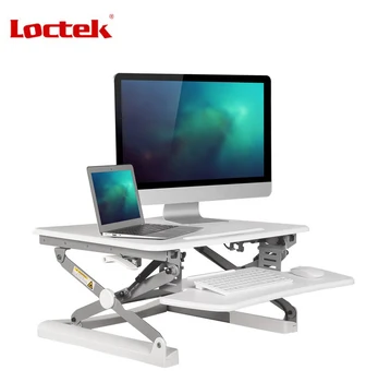 

Loctek M1S/M1M EasyUp Height Adjustable Sit Stand Desk Riser Foldable Laptop Desk Notebook/Monitor Holder With Keyboard Tray