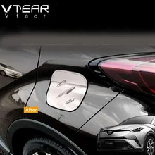 

Vtear For Toyota C-HR CHR 2016 2017 2018 chrome Exterior Fuel Oil Tank Covers Trim decoration Accessories car styling