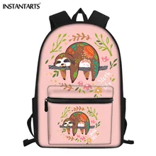 INSTANTARTS mochila niña Niño de la escuela mochila chico volver Pack portátil mochila de dibujos animados de los niños mochila Perezoso bolsa