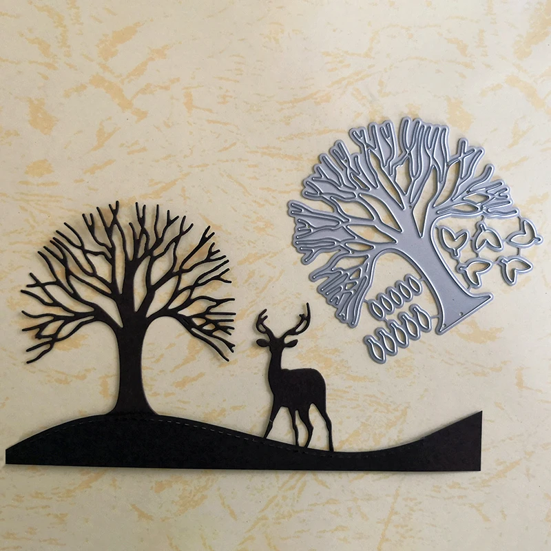

Large Trees Branch Metal Cutting Dies for Scrapbooking DIY Album Embossing Folder Paper Card Maker Template Decor Stencils Dies