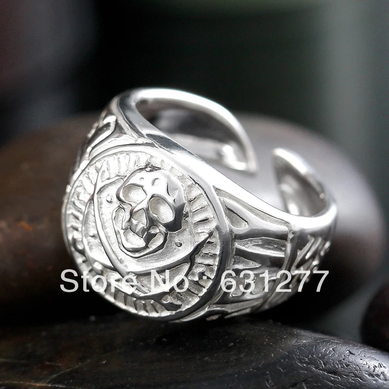 Anime One piece Ring luffy 925 mark of pure silver ring finger Free Shipping | Украшения и аксессуары