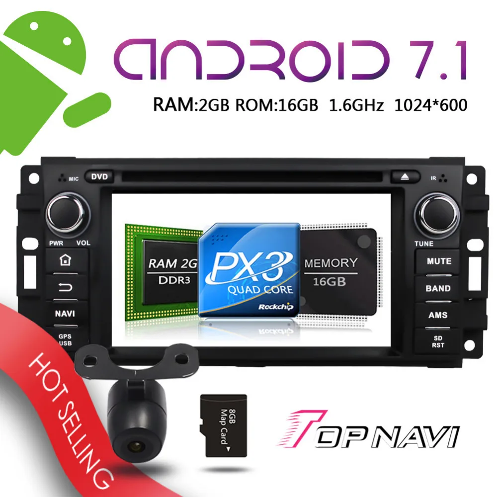TOPNAVI 6 2 Android 7 1 Auto GPS Players for Jeep Sebring 300c Grand Cherokee Compass