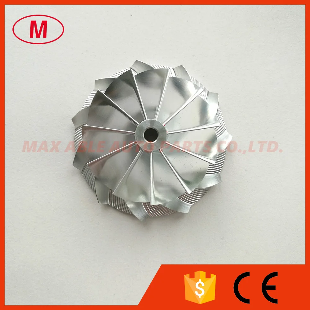 

K04 5306-123-2014 46.39/60.00mm 11+0 bladesUpgrade High Performance Turbo Billet compressor wheel/Aluminum 2618 for 53049700064