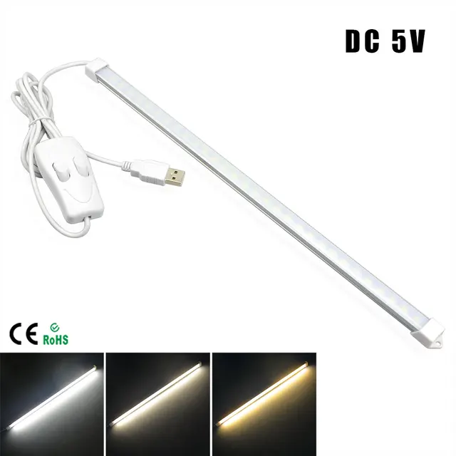 1pcs Portable Usb Led Bar Lights Rigid Strip Night Light Dc5v 60leds 1pcs Portable Usb Led Bar Lights Rigid Strip Night Light Dc5v 60leds 10w Desk Lamp With