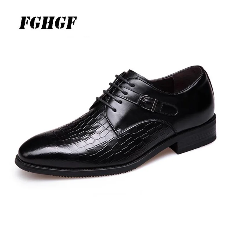 

Men's shoes business dress shoes Men's winter lace-up leather pumps stripe leisure Car suture Comfortable shoes
