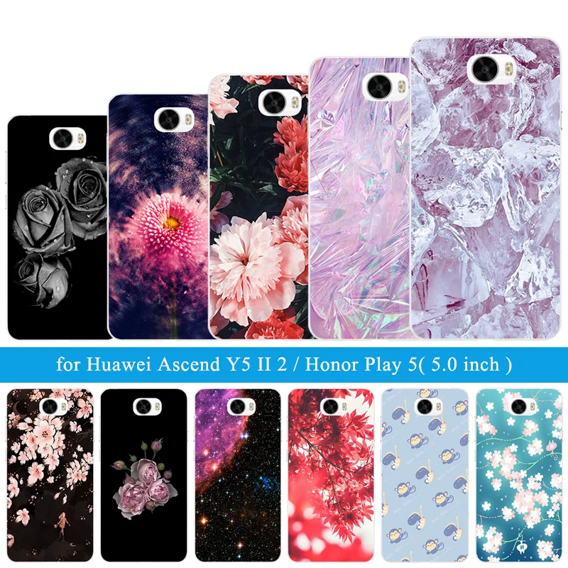 Мягкий чехол для телефона из ТПУ Huawei Y5ii Y52 Ice Pattern Skin 5 0 дюймов Задняя крышка