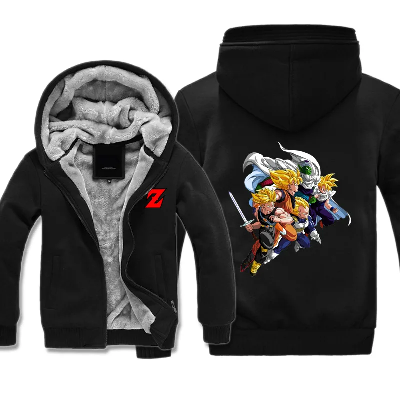 Dragon Ball Z куртка для мужчин и женщин Толстовка Зимняя Одежда