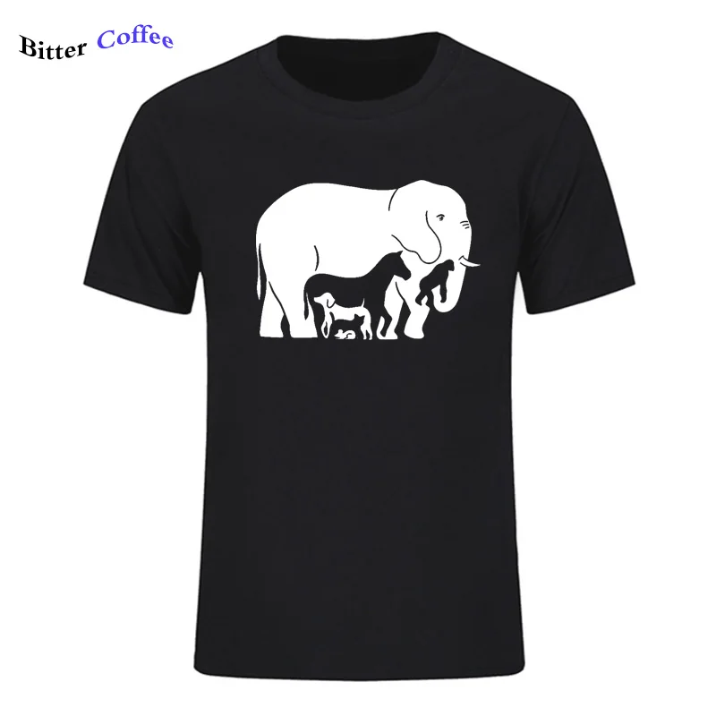 Mens T-shirt Short Sleeve 2019 Summer Funny T Shirts Fashion brand Animals  Print  T shirt Men Tops Tees  Men's T-shirt