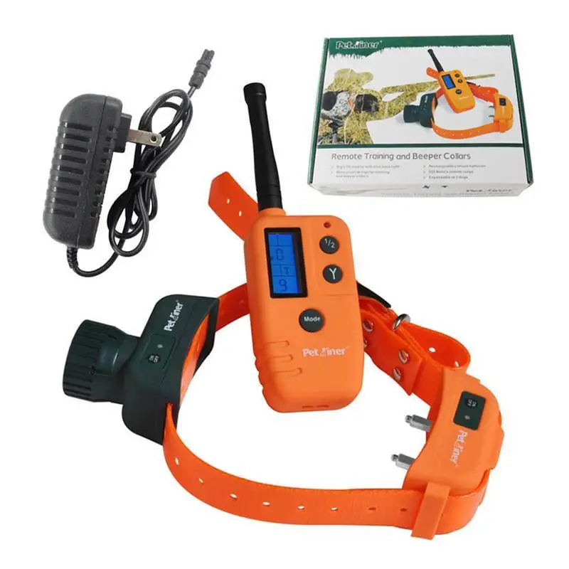 Manual Control Dog Training Collars With LCD Display 500M Range Remote