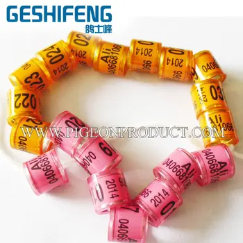 

free shipping aluminum core with plastic coat pigeon ring,bird foot ring