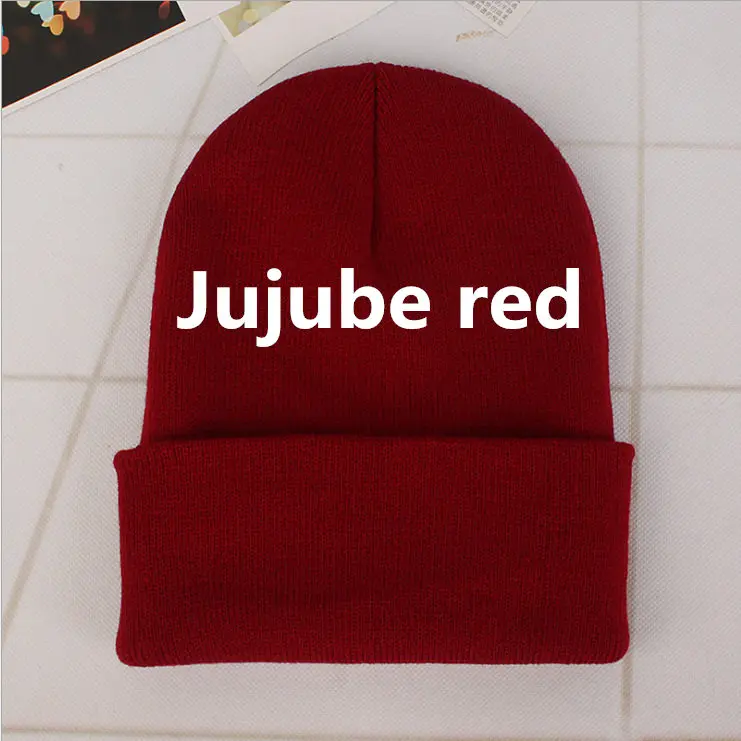 DIY design Accepts One Winter Beanie 24 Colors Hats Printing Your Own Logo Customized Fashion Warm Cap Unisex Elasticity Knit