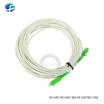 

10pcs/lot Hot sale G657B3 SCAPC item length 15M fiber optical patch cord SM SX fiber cable 3.0mm Simplex Single mode