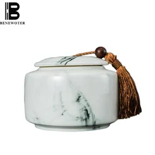 Цзиндэчжэнь белая фарфоровая живопись чернилами чай керамиковая чайница чайный набор кунг-фу контейнеры для чая кофе Емкость для порошка бутылка еда запечатанные банки