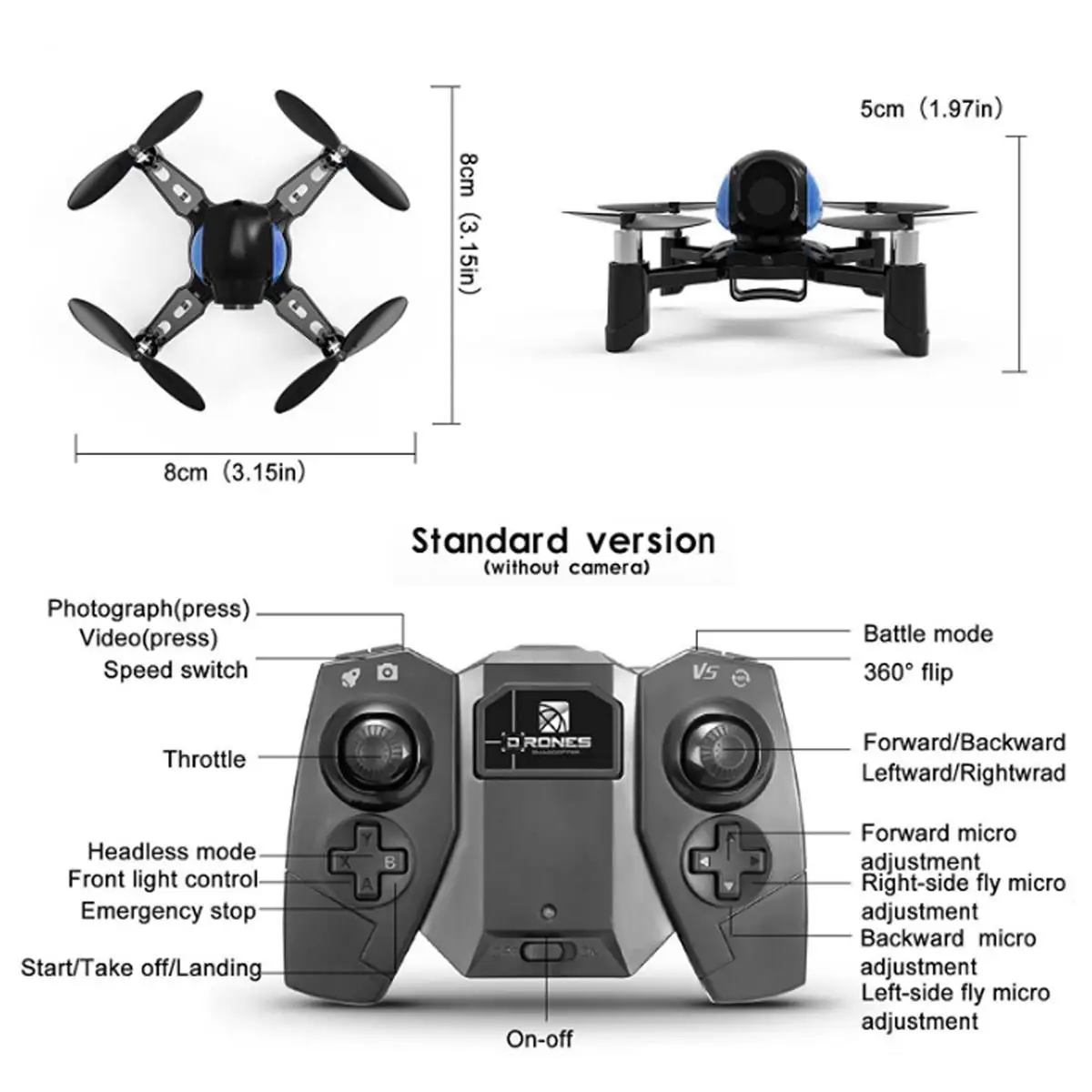 Большая распродажа DIY Дрон wifi FPV 2MP камера удержание высоты датчик гравитации RC Квадрокоптер черный с синим Стабильный режим g-сенсор RC игрушки