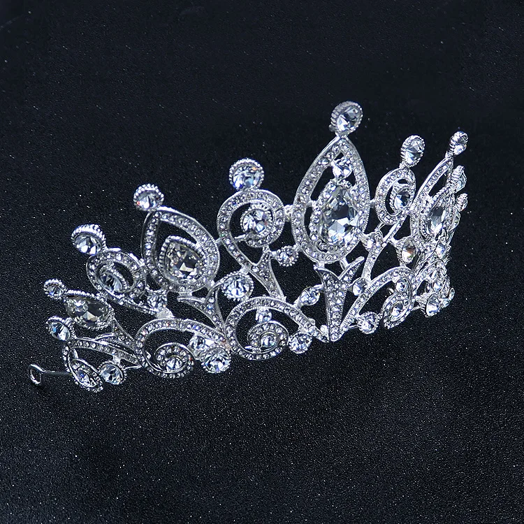 Nova Chegada Lindo Strass flor Nupcial Tiara повязка на голову класс Coroa de Cristal para as Mulheres de Casamento acessorios