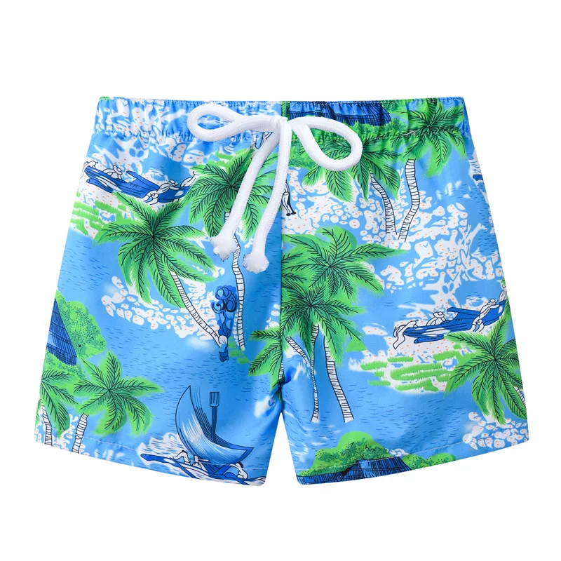 Детские шорты для мальчиков и девочек, одежда для плавания детские пляжные шорты Летняя одежда для малышей плавки с цветочным рисунком для мальчиков от 2 до 8 лет
