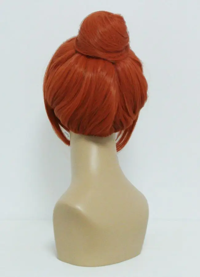 Mcoser 30 см Косплэй короткий синтетический парик оранжево-красный микс Договаривающихся Цвет волос 100% высокой Температура Волокно wig-088a