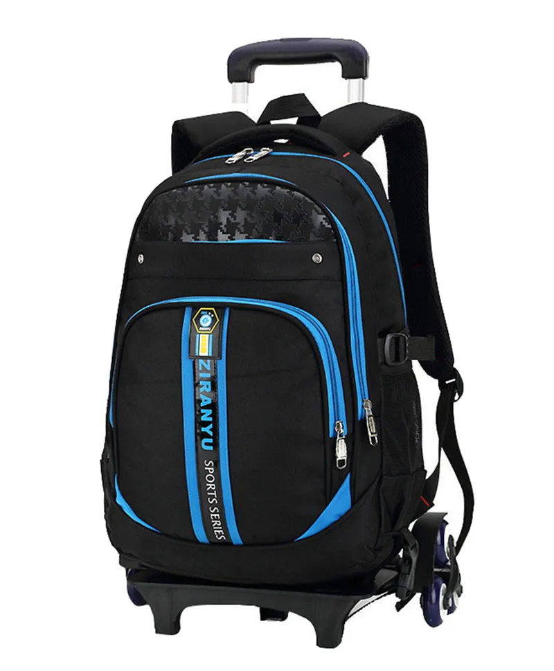 High Quality 3 Wheels Removable Children School bags Trolley Schoolbag