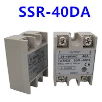 TWTADE/высококачественное Однофазное твердотельное реле SSR-40DA 40А модуль 3-32 В постоянного тока до 24-480 В переменного тока SSR-40 да ССР 40А