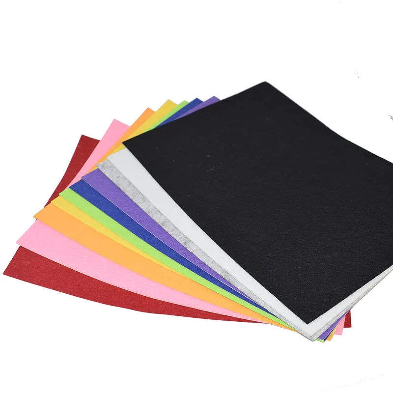 

2016 New Arrival A4 Mix 10 Color 2mm Thickness Adhesive Non-woven Fabric Handmade DIY Material 20X30cm