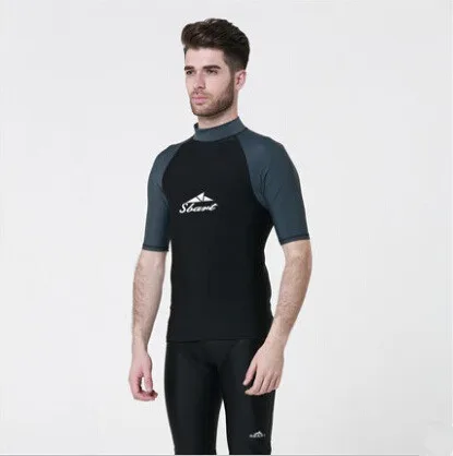 

Men Sport Short Sleeve UV Protection UPF50 Windsurf Surfing Suits Man Swimming Shirts Rashguard Diving Bathing ClothingTop