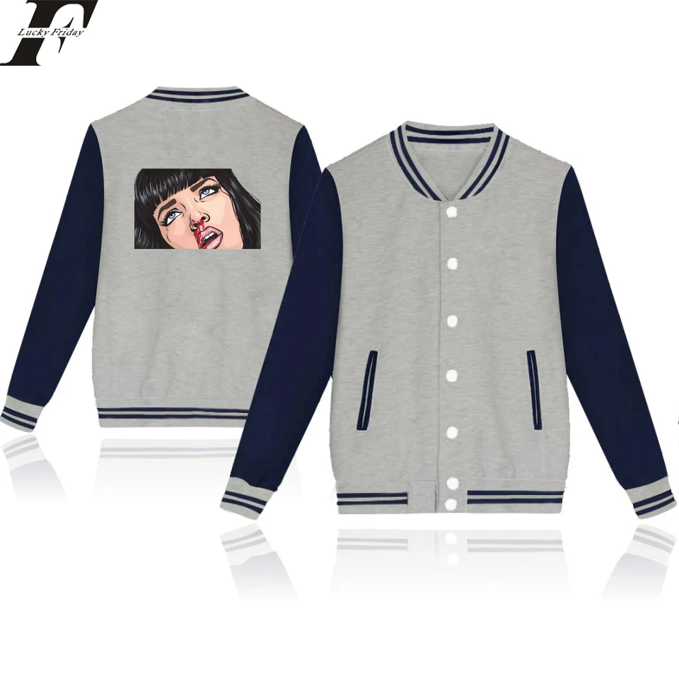 Модная бейсбольная куртка Mia Wallace в стиле хип хоп мужские и женские забавные