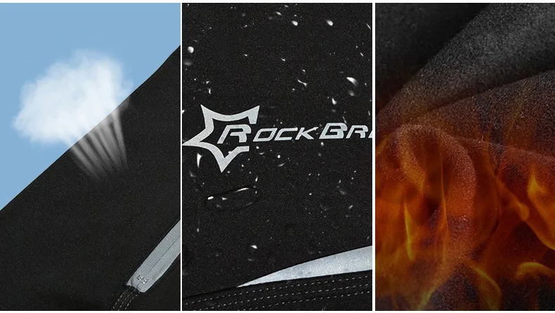 ROCKBROS брюки для велоспорта на осень и зиму, ветрозащитные теплозащитные брюки для верховой езды, спортивные походные брюки, теплые велосипедные брюки для мужчин