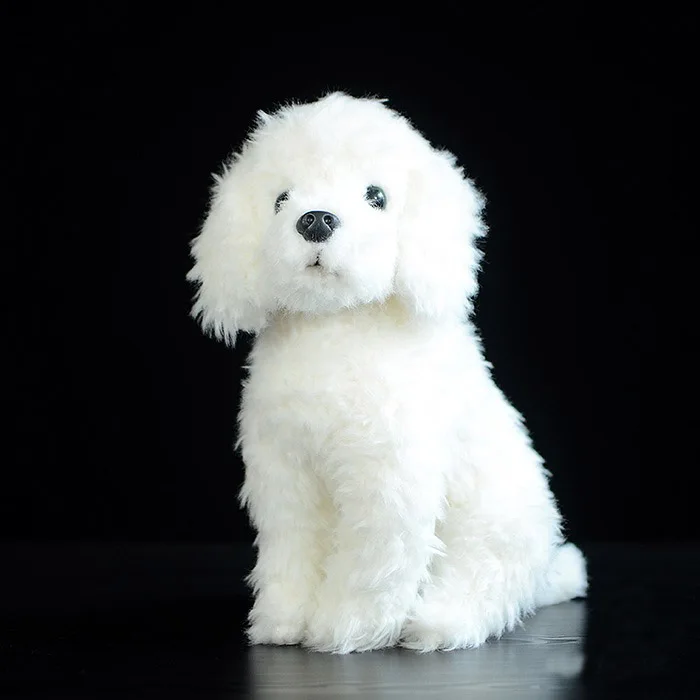

Export to Japan Simulation White Teddy Kneeling Dog Doll Simulation Animal stuffed Plush Toy
