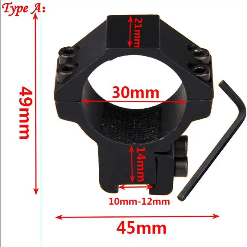 Охотничье высокопрофильное 30 мм кольцо 21 мм ласточкин хвост рельсовое Крепление 11 мм ласточкин хвост рельсовое крепление для прицела охотничье крепление - Цвет: Type A