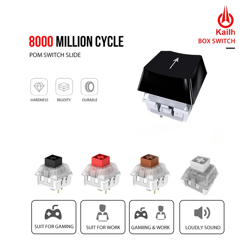 HEXGEARS GK755 B Kailh коробка переключения механическая клавиатура 104 клавиш клавишные