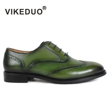 VIKEDUO/Роскошная брендовая модная женская обувь; Новинка года; оксфорды из натуральной кожи с перфорацией; официальная обувь; обувь для подростков; Femme