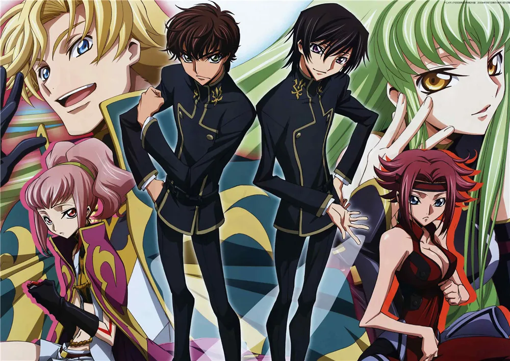 Код Geass плакаты японский мультфильм наклейки на стену с белым покрытием бумага печатает Высокое разрешение гостиная спальня домашнего искусства бренд - Цвет: Серый